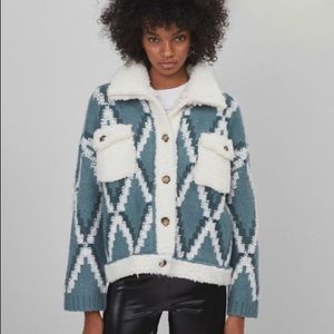 Bershka Faux shearling jacket